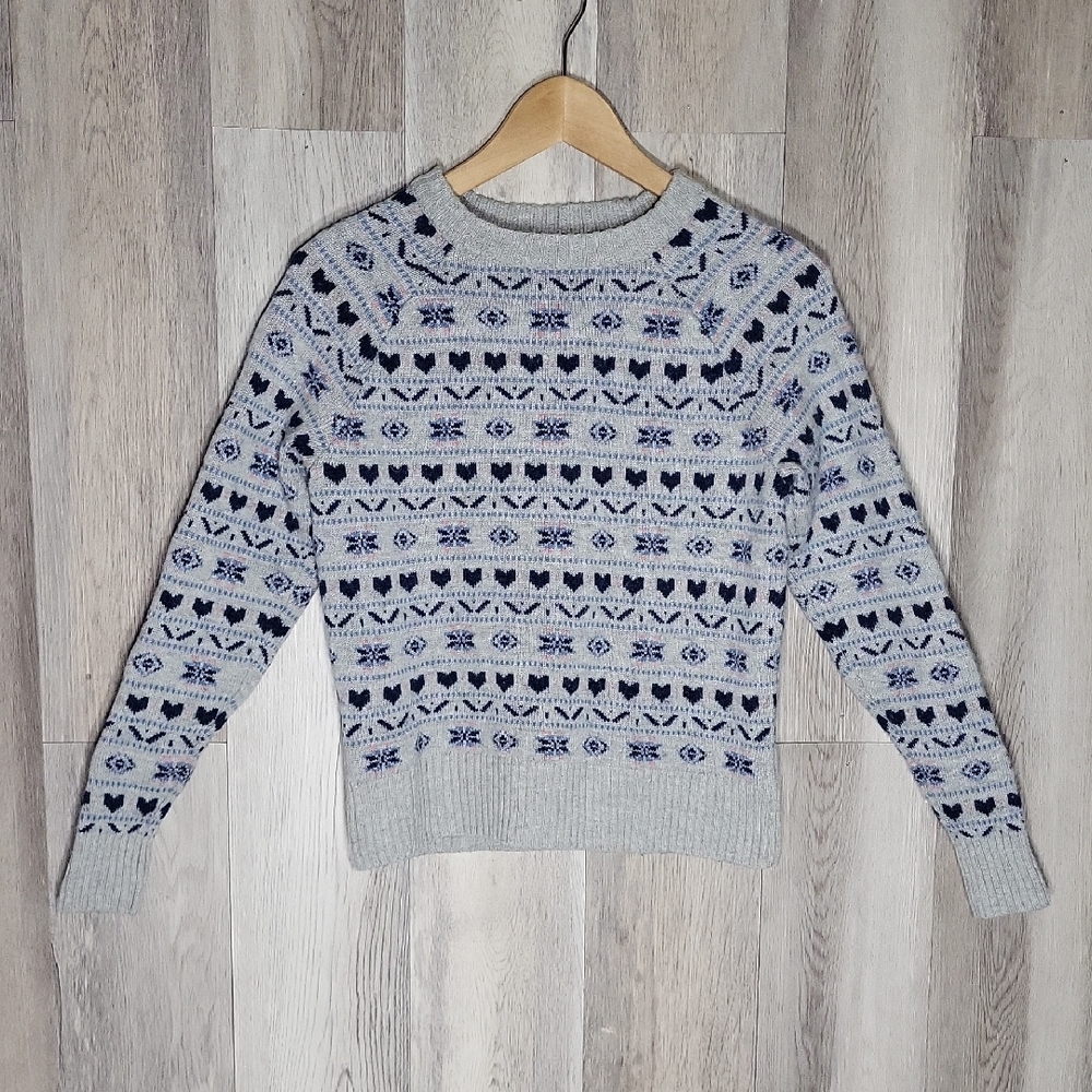 Toad & Co Womens Small Cazadero Crew‎ Neck Sweater Fair Isle Wool Knit Cabincore